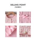 girl pink suit small fragrant outwear vest lapel long skirt bows belt kids skirt dress