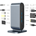 Customizable multi-port vertical docking station - type-c 12-in-1 laptop usb expansion hub