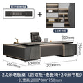 2.0m boss table (including double cabinet + boss chair + 2.0m bookcase)