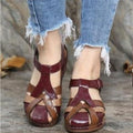 women's sandals:  summer new arrivals - retro round toe, casual hollow-out design, versatile everyday shoes, ready to ship