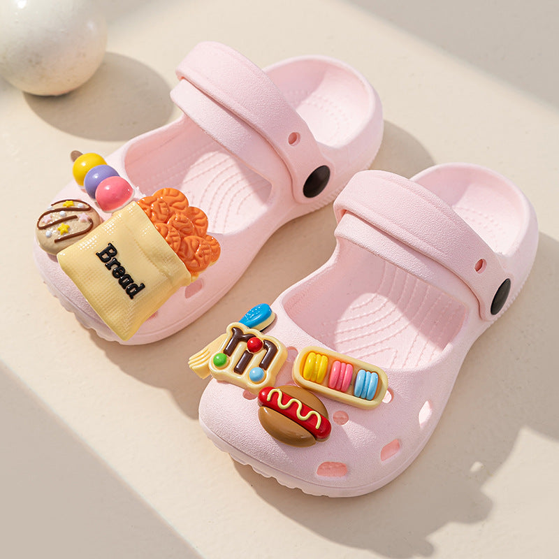 Kids' clogs - summer girls' indoor/outdoor non-slip soft sole princess baby cartoon cute slippers
