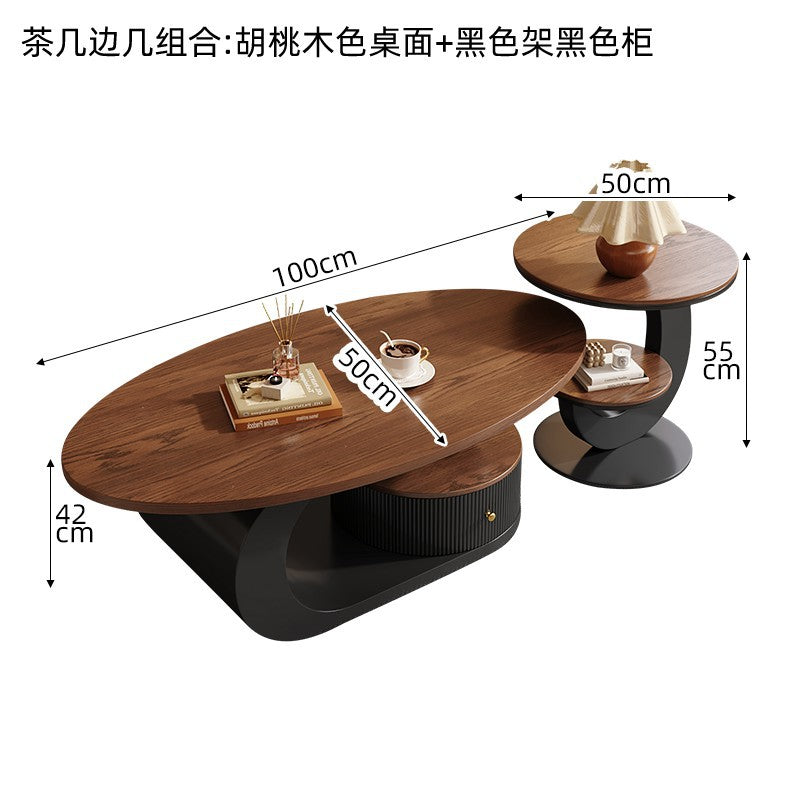 Medieval style wooden coffee table wabi-sabi style frenchretrofor home living room small apartment designer classy sense tea table