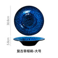 Kiln-turned japanese retro high-looking creative deep plate restaurant hotel for homeins pasta plate dessert plate soup plate