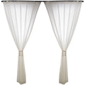 Xiaoxuan window pressed crepe chiffon yarn xiaohongshu texture gauze curtain finished product living room balcony white window gauze hook style white gauze