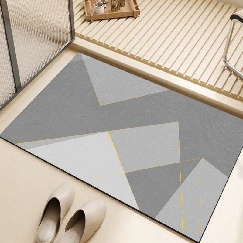 Soft diatom mud bathroom floor mat, absorbent mat, bathroom foot mat, toilet, bathroom door, non-slip quick-drying carpet