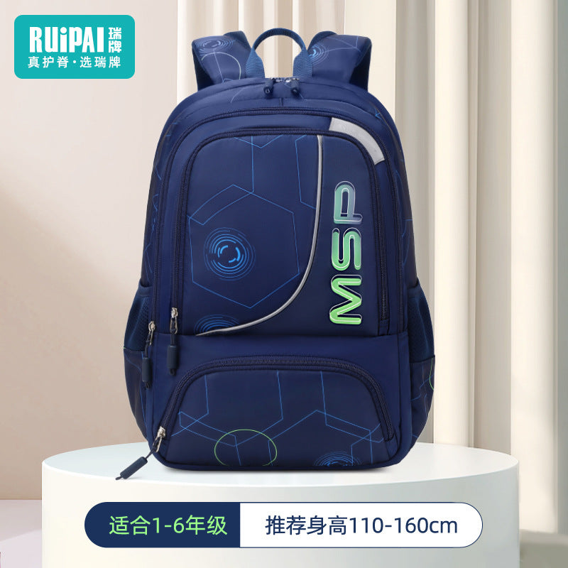 Large-capacity junior high school student schoolbag, male, primary and secondary school student schoolbag, backpack, lightweight, children's backpack for grades 4 to 9