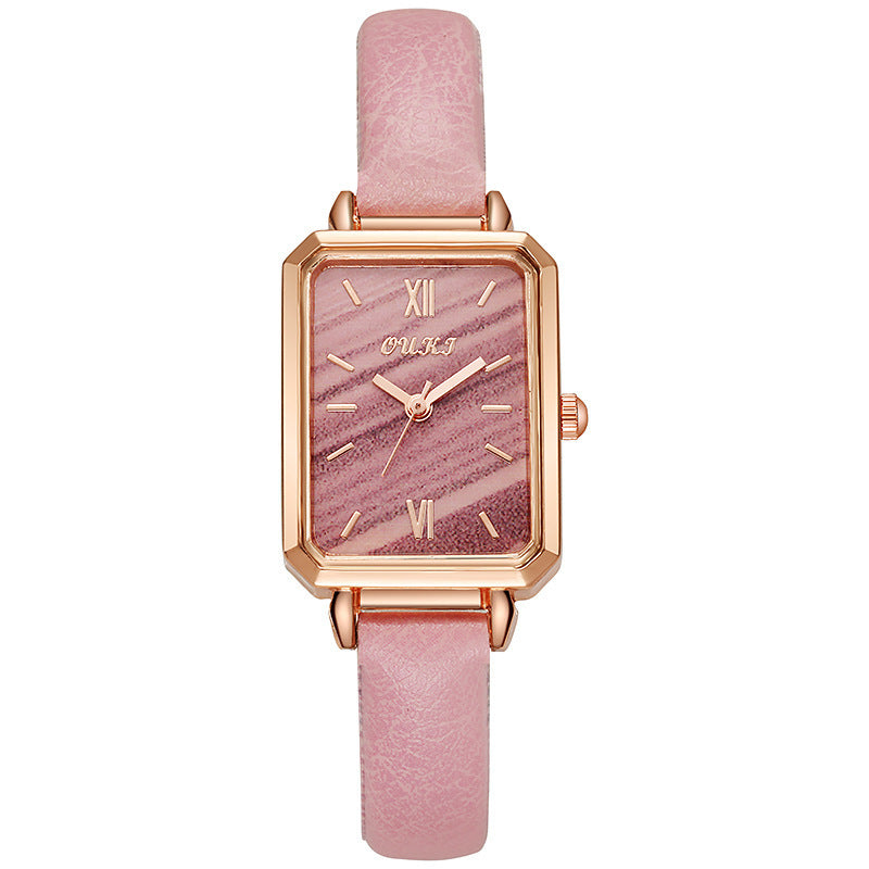Douyin small green watch popular live broadcast small square watch women's watch retrofashion quartz watch