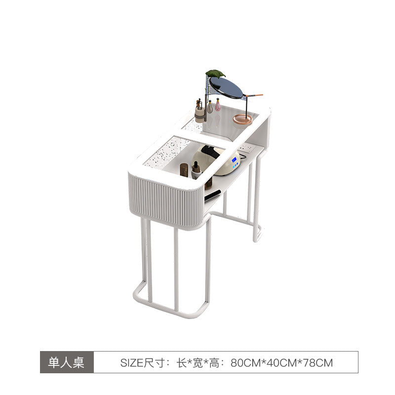 Cream style manicure table and chair set Japanese manicure table special price economical single double ins Internet celebrity multi-function