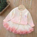 Girls' cardigan elsa princess outerwear sweater set
