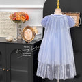 Girls' elsa princess dress - summer , ultra-fairy dress, frozen queen birthday gown