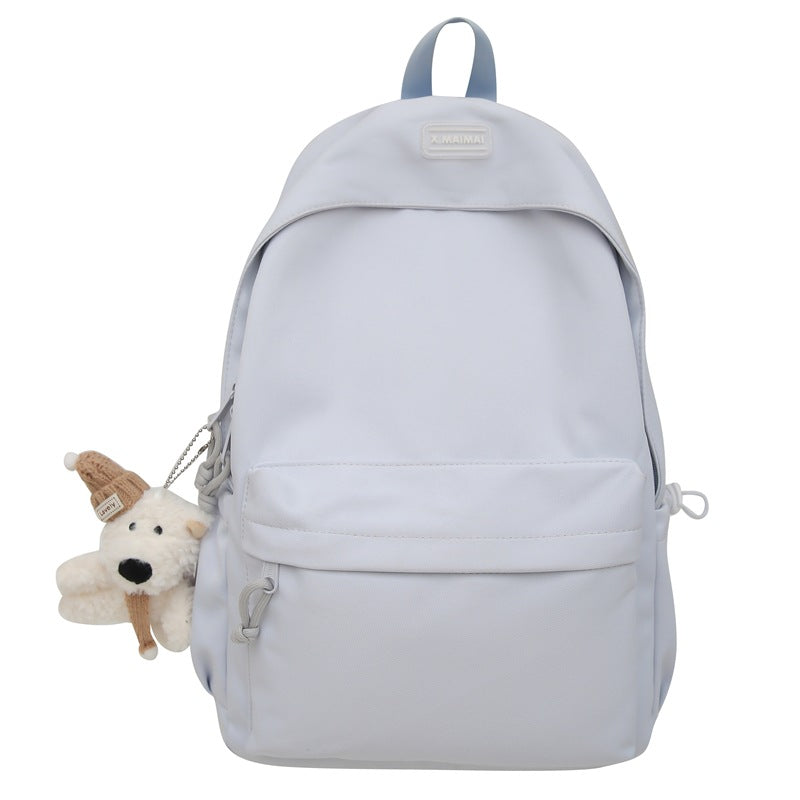 Japanese-inspired, effortlessly chic backpack. new, sweet, solid-color design for elementary school students. a fresh, versatile, lightweight backpack perfect for school