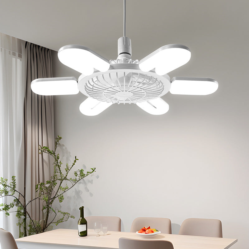 Xinke  e27 screw fan light, e-commerce generation fan light, intelligent remote control living room bedroom fan chandelier