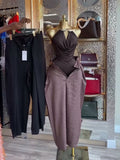 European and american cross-border women's fashion:  summer new arrivals - high-waisted, loose-fit, slimming, casual wide-leg pants - versatile plaid trousers