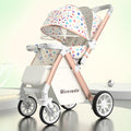 Baby stroller, reclining newborn baby, lightweight, foldable, two-way landscape, kids can sit, handy gadget, foldable, one-hand foldable