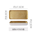Luxury retro ceramic rectangular plate - stylish and high-value for fruit, desserts, pastries, and sushi presentation