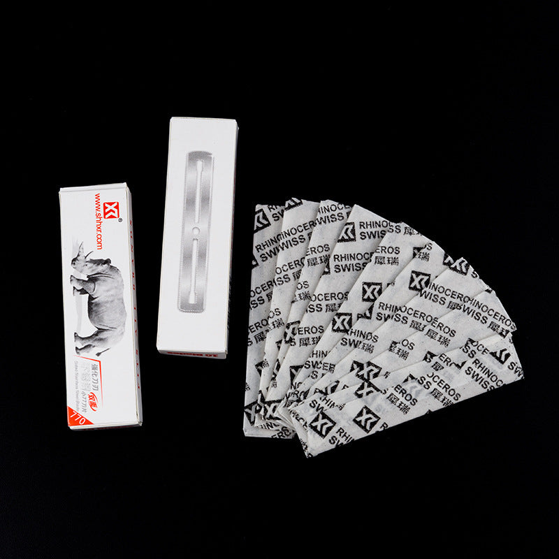 Xirui stainless steel double-sided razor hairdressing shaving razor manual shaving small 77 blade manufacturer wholesale