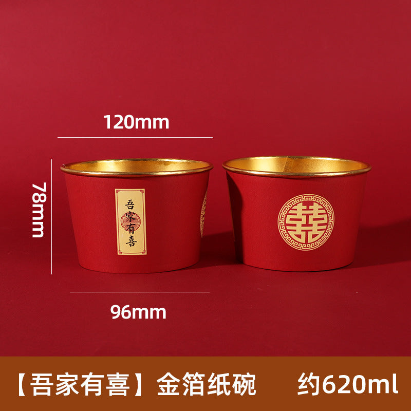 Disposable natural kraft paper bowls, round takeout containers, lunch boxes, thickened eco-friendly bamboo pulp paper bowls for home and commercial use
