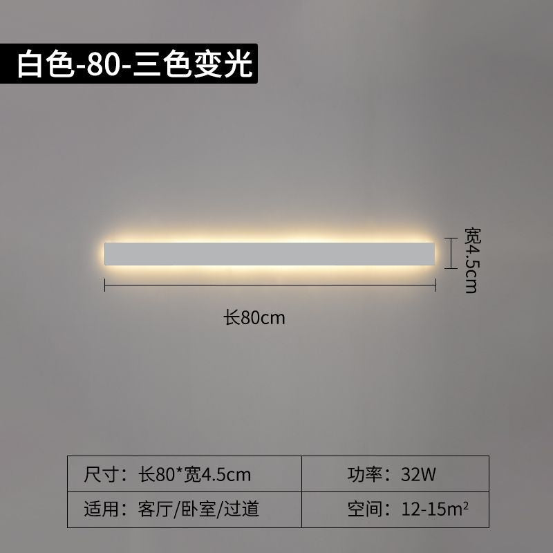 Long strip wall lamp modern casual living room sofa background wall lamp normcore bedroom bedside lamp aisle staircase lamp