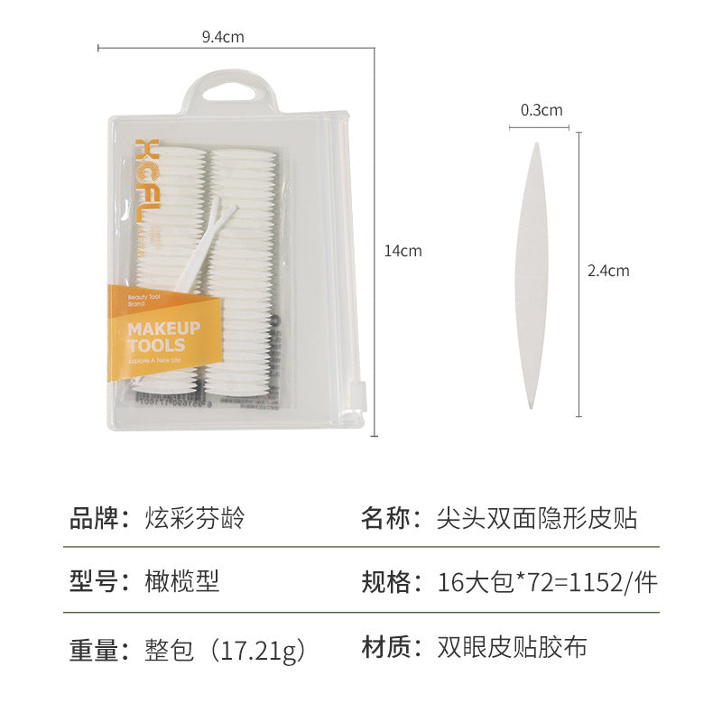 Colorful fenling double eyelid patch transparent pointed double-sided invisible waterproof sweat-proof traceless beauty patch wholesale ultra-thin