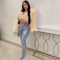 Zhongsi chuang cross-border e-commerce: european and american women's clothing - sexy faux fur short coat