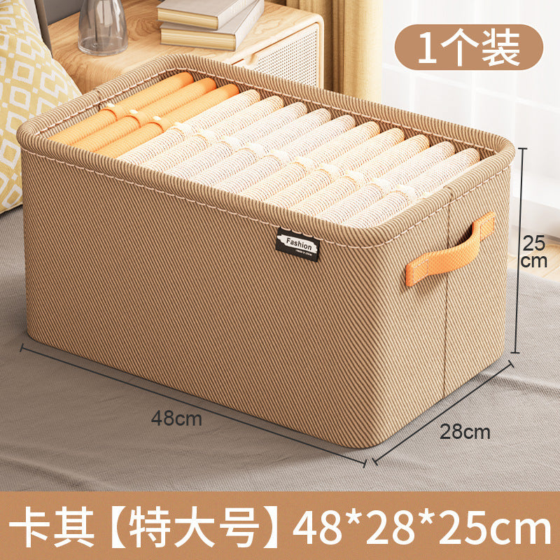 Foldable clothing storage box Steel frame finishing box Large capacity Large capacity Household clothes storage box Special for wardrobe