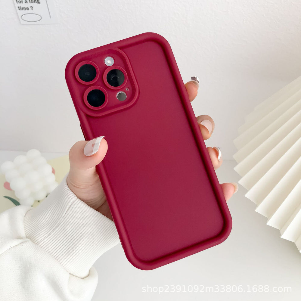 Suitable for oppoa58 emery mobile phone case a57 pure color reno12 fine hole real sky eye ladder protective cover