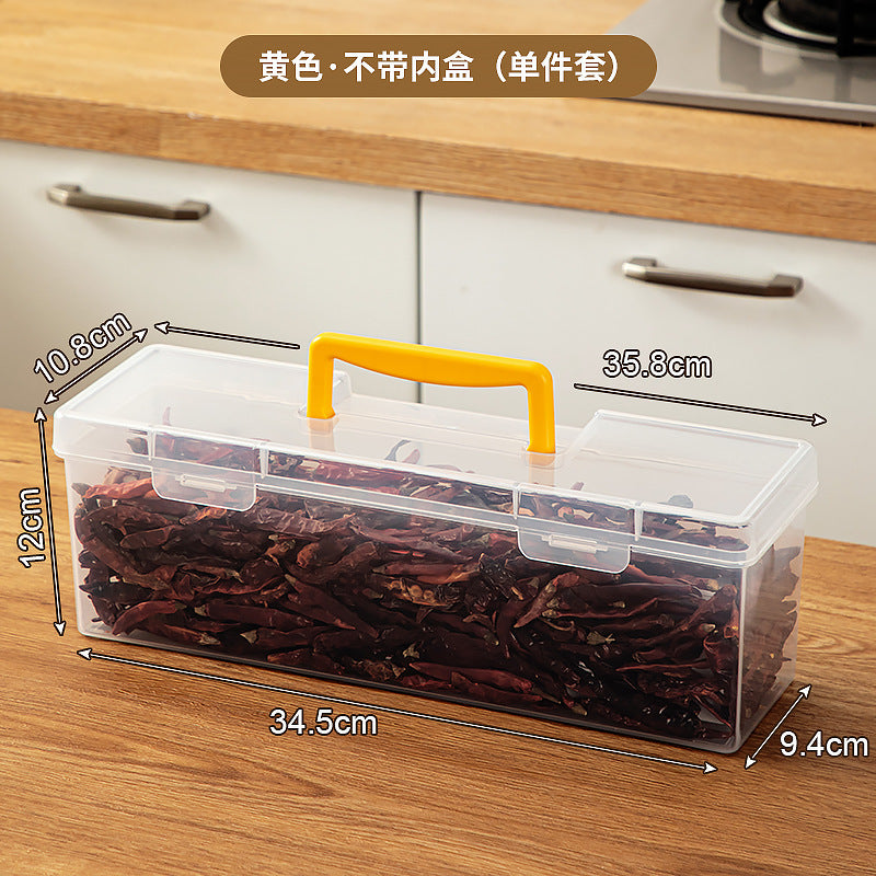 Cabinet Portable Spice Storage Box Household Plastic Seasoning Sealed Box Storage Food Grade Kitchen Seasoning Storage Box