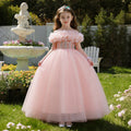 Girls' formal dress - premium openwork birthday princess gown -  new arrival - wholesale single piece - puffy flower girl dress