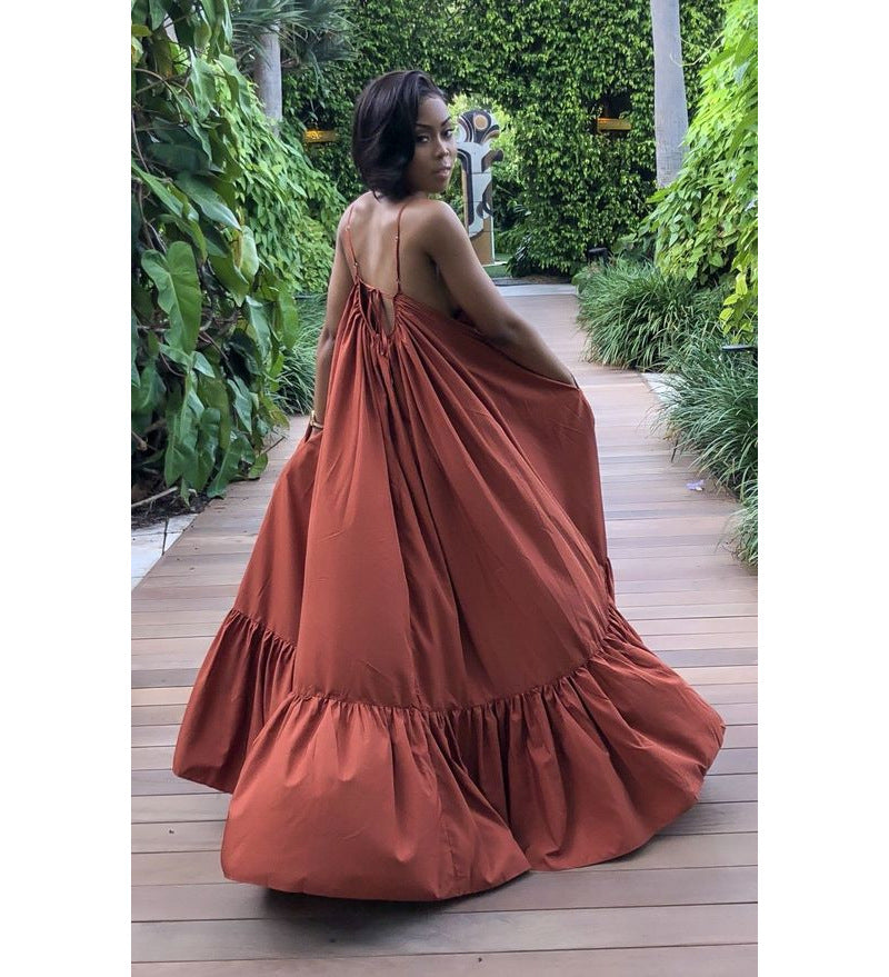 summer new arrivals: european & american style sexy cami dress, maternity beach dress, sleeveless plus size dress