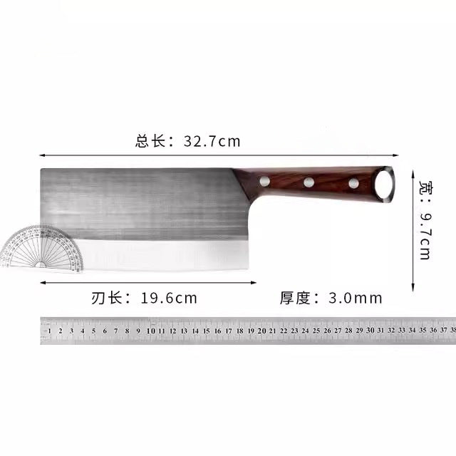Stainless steel forged kitchen knife thickened chopping dual-purpose knife chinese three-in-one steel ancient forged yangjiang origin