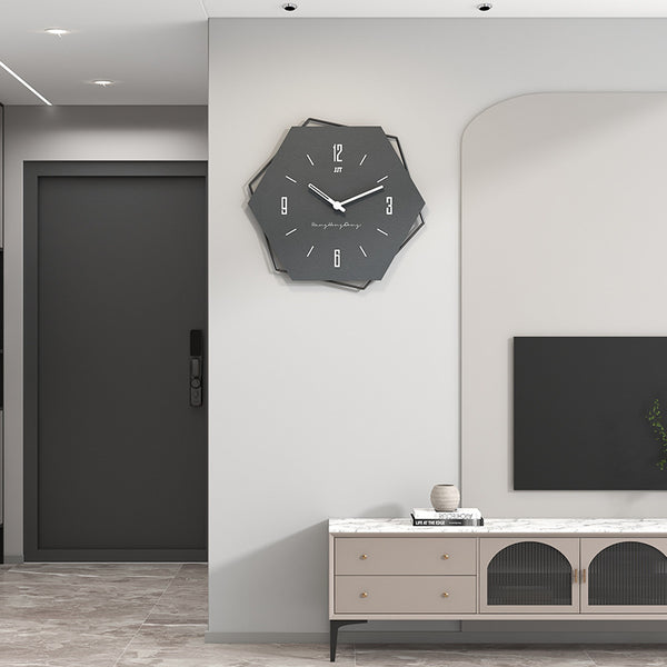 Wall clock, living room clock, simple Nordic fashion home restaurant, modern creative wall-mounted special-shaped high-end clock