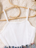 cute girl jumpsuit suspender pit denim printingsuit wholesale one piece drop shipping