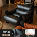 Retro sofa chair oil wax leather armchair designer jersey chair living room single casual lounge chair manufacturer personalized