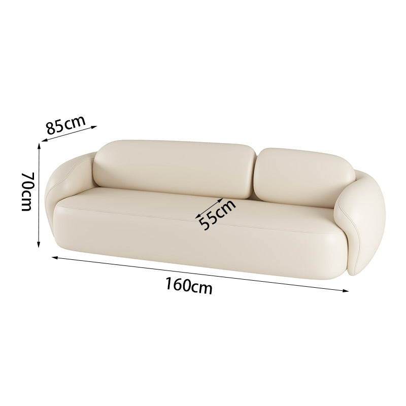 New arrival creative leather sofa combination coffee table yuanbao bread sofa business club reception negotiation sofa