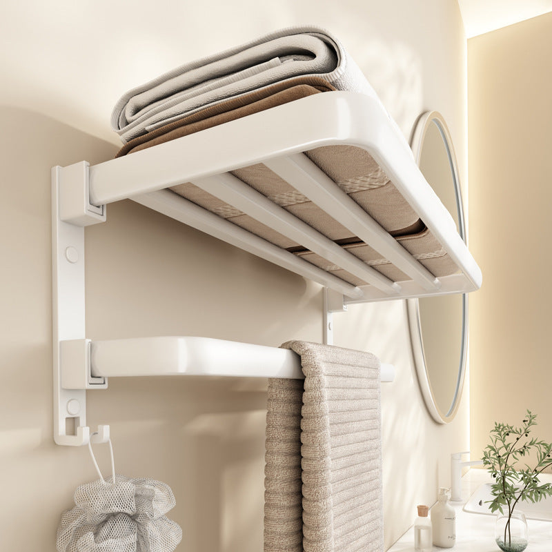 White towel rack No punching toilet Bathroom rack Toilet towel storage Bathroom hardware pendant set