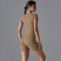 New spring double-sided nylon quick-dry yoga outfit short sleeve fitness set outdoor running sports two-piece set for women