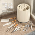 Kitchen rotating knife holder - multifunctional countertop organizer for kitchen knives, chopsticks, and utensils