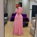 European and american cross-border women's fashion:  summer new collection - elegant and sweet pleated puff sleeve blouse with high-waisted midi skirt set