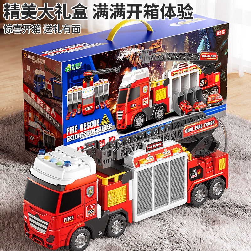New multi-functional rescue fire truck ride-on car - realistic alloy model - toy for boys and girls - birthday gift
