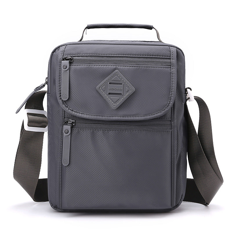 Shoulder bag men's versatile new large-capacity casual satchel nylon cloth shoulder bag men's portable small square bag