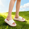 Women's trendy home soft non-slip silent slippers indoor shoes thick slippers 2026 summer bottom indoor bottom outdoor