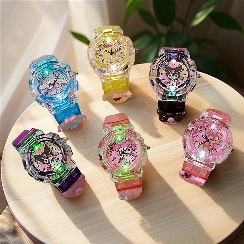 Kuromi kids' watch toy - girls' kindergarten glowing watch - my melody electronic watch