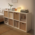 Thickened new upgraded steel bookshelf storage rack living room free combination kindergarten plaid cabinet storage display bookcase