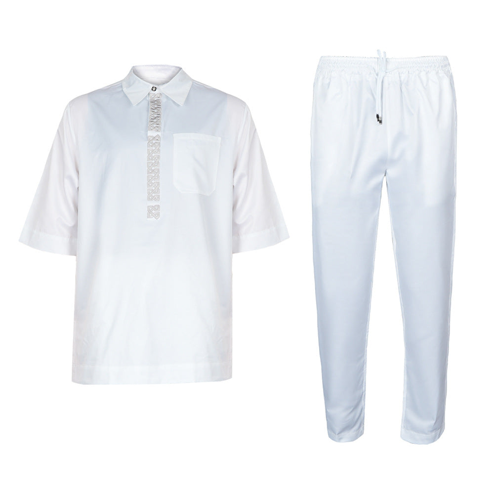 African men's new summer casual fashion two-piece set - cross-border hot seller -  plus size men's outfit