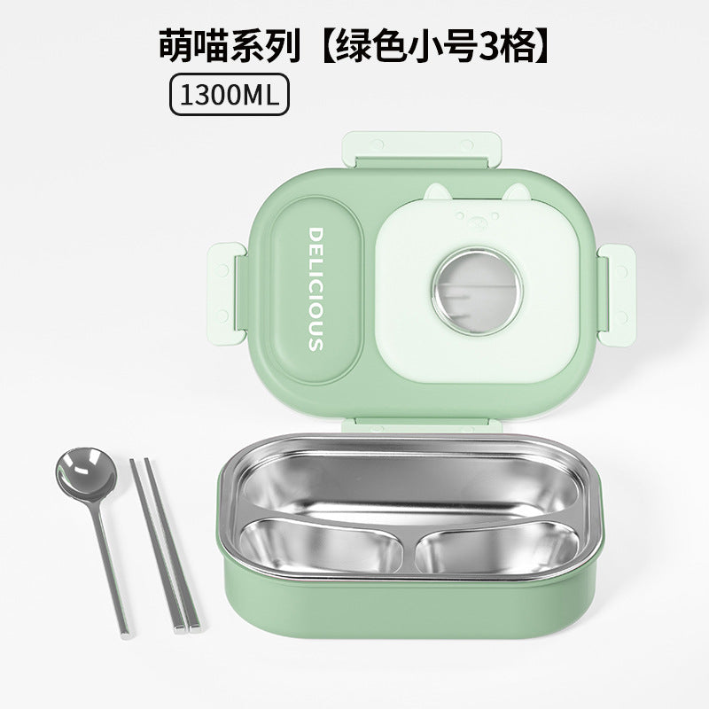 316 stainless steel thermal insulation lunch box is convenient for students to go to work Bento box Microwave oven canteen lunch box