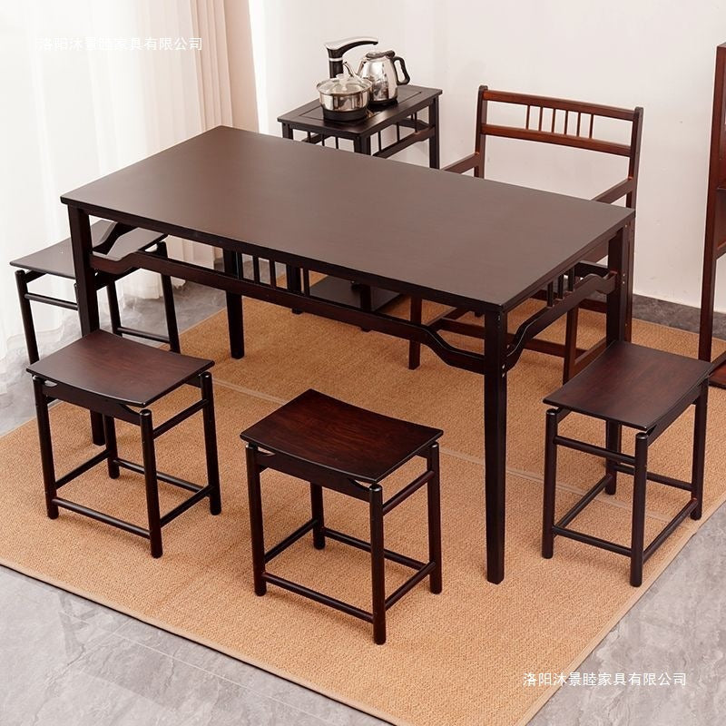 New chinoiserie tea table and chair combination office kung fu coffee table for home living room balcony tea table tea table