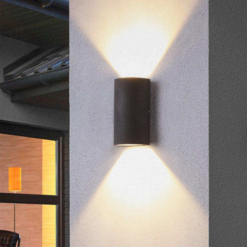 Outdoor waterproof wall light - modern minimalist style for stairs, villas, courtyards, balconies, and entryways - double-headed, up and down lighting