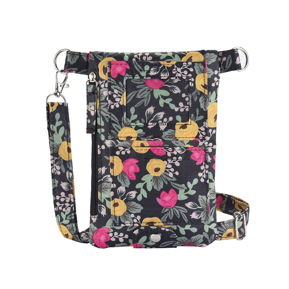 Mobile phone bag women's messenger bag summer vertical mini shoulder bag 2023 new fashion printed canvas bag women's bag