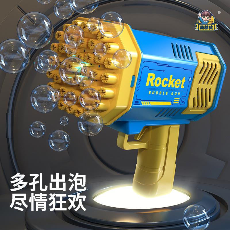 hot selling 40-hole space light bubble machine mini version gatling electric bubble blowing handheld kids toys