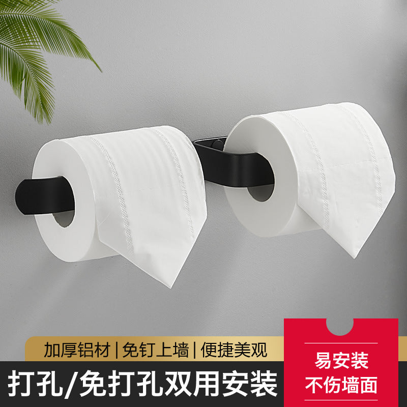 Paper towel holder, toilet non-punching space aluminum paper roll holder, toilet paper roll device, hotel engineering paper rack, wall-mounted type